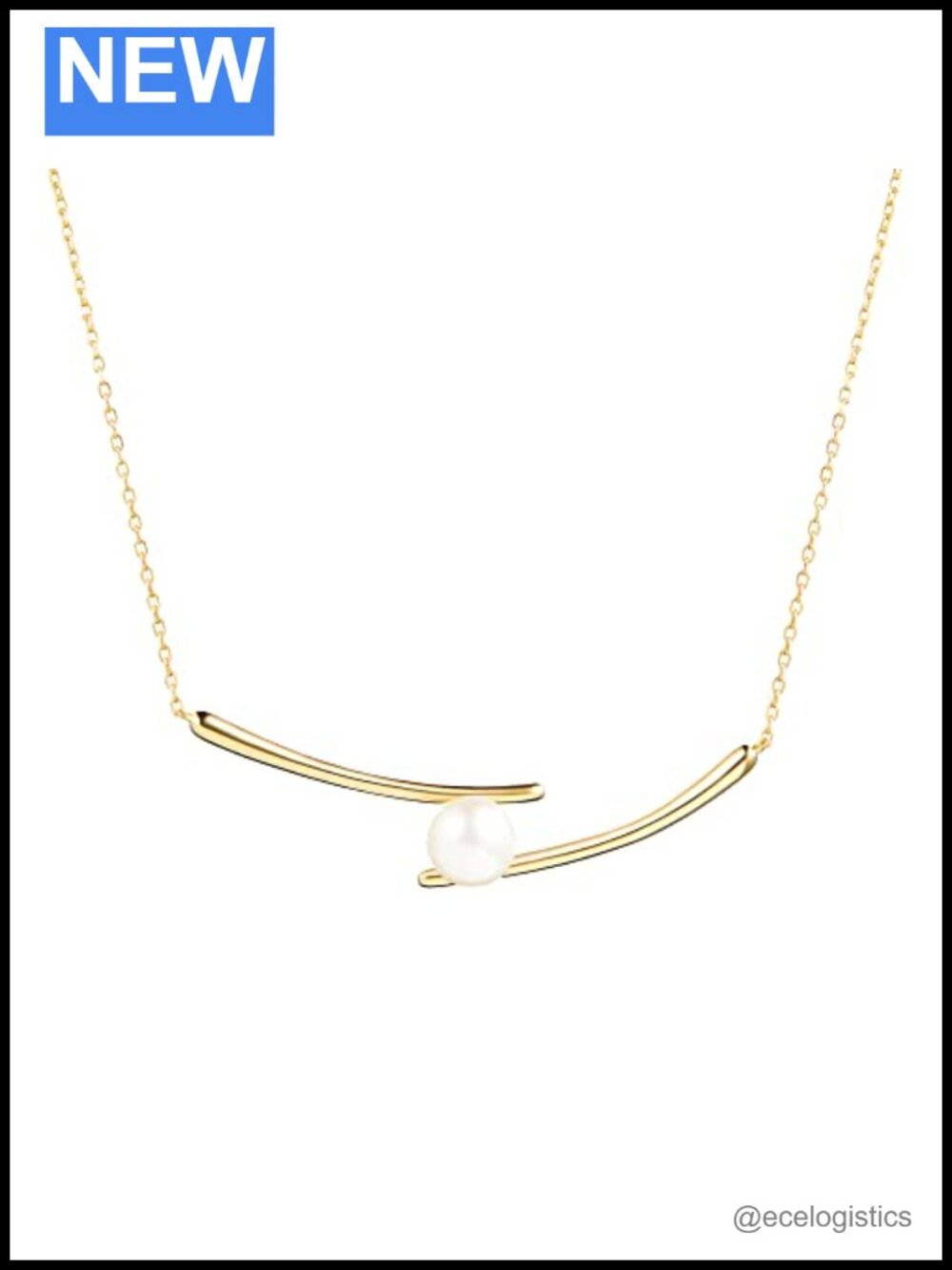 Pearl Pendant Necklace Sterling Silver Adjustable 15-17"